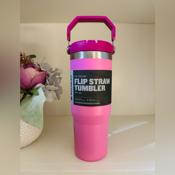 🎉LAST CHANCE🎉 NWT Stanley Iceflow Flip Straw 30 oz Tumbler Peony - Picture 8 of 12